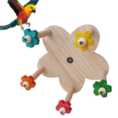 Papageienständer - Hölzernes Sitzstangenspielzeug für stehende Vögel | Vogelspielzeug in Käfigen für Nymphensittiche, Hühner, Hamster, Rennmäuse, Sittiche und Papageien von Rosixehird