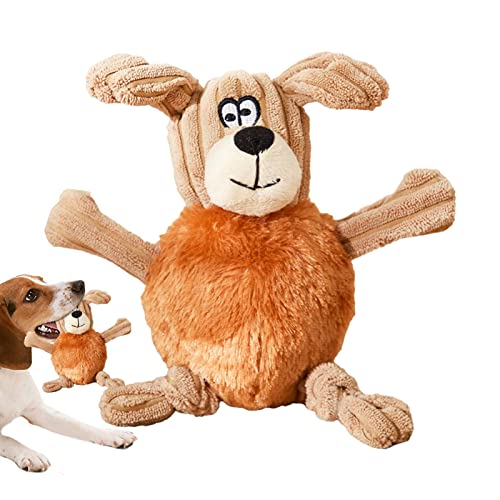 Rosixehird Beißspielzeug für Hunde | Quietschendes Plüsch-Welpen-Kauspielzeug zum Zahnen,Niedliches Bärenlamm-Plüsch-Hundespielzeug zum Zahnen, Haustiertraining, Unterhaltung von Rosixehird