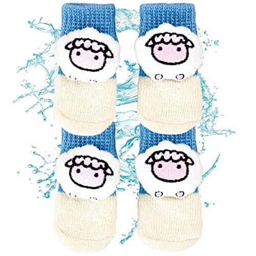 Rosixehird Grip-Socken für Hunde, Cartoon Grip Protector Hundepfotensocken, Elastisches Polyester-Hundezubehör für den täglichen Gebrauch, Bequeme, Nicht brechende Socken für drinnen, spazieren von Rosixehird