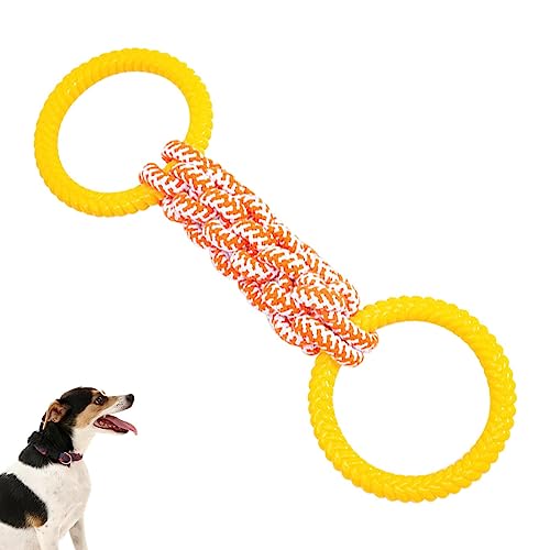 Rosixehird Kauspielzeug für Welpen zum Zahnen - Beißspielzeug für kleine Hunde - Doppelte Schlaufenknoten-Knochenformung, Starke Spannung, interaktive Langeweile für Hund und Welpe von Rosixehird