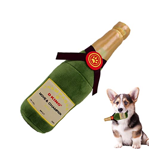 Rosixehird Plüsch-Hundespielzeug | Alkohol Welpenspielzeug,Wasserflasche Hundespielzeug, Valentine's Rose Quietschendes Haustierspielzeug für kleine und mittlere Haustiere von Rosixehird