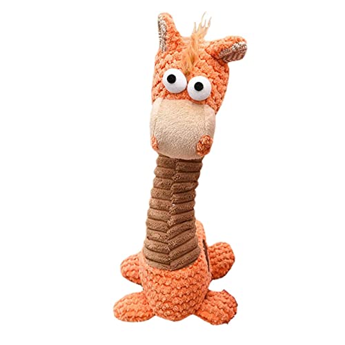 Rosixehird Plüschtiere für Haustiere - Unzerstörbarer Hund Plüsch Giraffe Hund quietschendes Spielzeug | Weiches Quietschspielzeug zum Spielen von kleinen, mittelgroßen Welpenspielzeugen zum Zahnen von Rosixehird