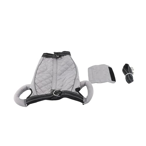 Hundegeschirr, Rehabilitation, atmungsaktive Hebe-Tasche, verstellbarer Haustier-Bein-geteilter Hilfsgurt mit reflektierenden Streifen, für Spaziergänge im Freien (Grau, XL) von Rosvola