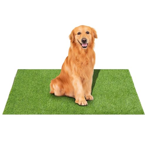 Hundegras-Pads, Kunstrasen-Pad für Hunde, schnell trocknend, Kunstrasen-Teppiche für Hunde, Töpfchentraining drinnen und draußen, 99,1 x 119,4 cm (L) von Rosvola