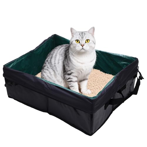 Katzentoilette, Faltbare Katzentoilette mit Deckel, Tragbare abgedeckte Katzentoiletten, wasserdichte Katzentoilette mit Griff für Auto Outdoor Katzentoilette, Faltbare Katzentoilette mit Deckel, Tragbare abgedeckte Katzentoiletten, wasserdichte Katzentoilette mit Griff für Auto Outdoor von Rosvola