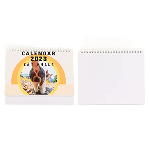 Rosvola Cat Butt Kalender, 12 Monate Klappkalender, Dekorativ mit Notizplatz für Büro für Wohnzimmer von Rosvola