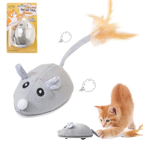 RosyFate Katzenspielzeug Elektrisch, Katzenspielzeug Maus Elektrisch, Interaktives Katzen Spielzeug, Maus für Katzen, Spielmäuse für Katzen Elektrisch, mit Federn USB RosyFate Katzenspielzeug Elektrisch, Katzenspielzeug Maus Elektrisch, Interaktives Katzen Spielzeug, Maus für Katzen, Spielmäuse für Katzen Elektrisch, mit Federn USB von RosyFate