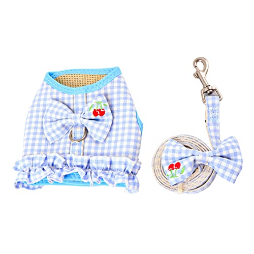 Rotyroya Haustier-Leinen-Set, verstellbar, weich, bequem, Rundhalsausschnitt, Hundeoutfit für Party, Blau, Größe S Rotyroya Haustier-Leinen-Set, verstellbar, weich, bequem, Rundhalsausschnitt, Hundeoutfit für Party, Blau, Größe S von Rotyroya