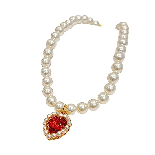 Rotyroya Haustierhalsband, Katze, Kleiner Hund, Welpe, Halsband, Schmuck, Liebesherz, gefälschter Kristall, Haustierzubehör Rot L Rotyroya Haustierhalsband, Katze, Kleiner Hund, Welpe, Halsband, Schmuck, Liebesherz, gefälschter Kristall, Haustierzubehör Rot L von Rotyroya