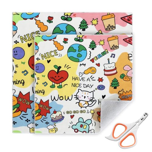 Roucerlin 2 Stück 2 Größen Katzenwickel zum Schneiden von Nägeln mit Clipper, Anti-Escape Cat Swaddle Burrito Wrap, Haustierpflege, selbstklebendes Fesseltuch für Kätzchen, Nageltrimmen, Clipping von Roucerlin