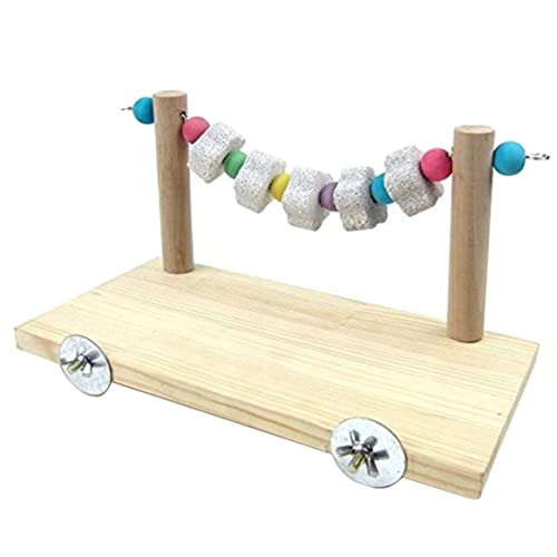 Rouloudun Haustierholzleder Chinchilla Hamster Papagei Holz mit Zähnen Mahlen Steine ​​Kleines Kauen Spielzeug Haustier Holzlederungen von Rouloudun