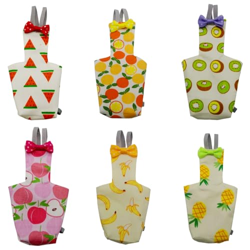 Rouloudun Vogelwindel 6pcs 1, 8 x0, 2 x 3, 5 Zoll waschbarer wiederverwendbarer Vogelkleidung mit wasserdicht von Rouloudun