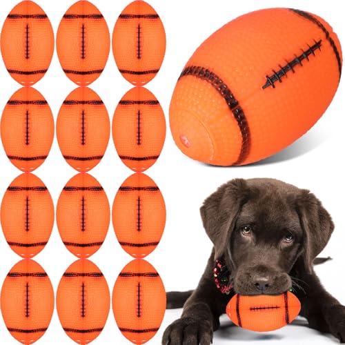 RoundFunny Fußball-Kauspielzeug für kleine und mittelgroße Rassen, Kauspielzeug für Hunde mit Fußball-Design, langlebig, ungiftig, Gummi, Haustierspielzeug zum Apportieren und Zahnreinigung, 12 Stück RoundFunny Fußball-Kauspielzeug für kleine und mittelgroße Rassen, Kauspielzeug für Hunde mit Fußball-Design, langlebig, ungiftig, Gummi, Haustierspielzeug zum Apportieren und Zahnreinigung, 12 Stück von RoundFunny