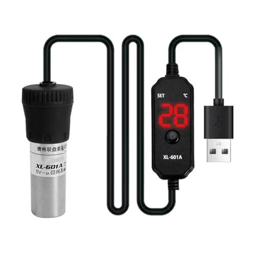 Roxvue Aquarienheizung, Einstellbare Tauchheizung für Fischtanks, 25 W, Digitalanzeige, Externer Temperaturregler 18-34 °C von Roxvue