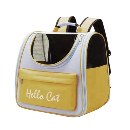 Roxvue Großes Fassungsvermögen für Haustierbedarf, Tragbare Cat Out-Raumtasche, Sonnenfeste, Atmungsaktive Haustiertasche, Gelb von Roxvue