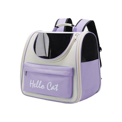 Roxvue Katzentasche, Große Kapazität, Haustierbedarf, Tragbare Katzentasche, Sonnengeschützte, Atmungsaktive Haustiertasche, Lila Farbe von Roxvue