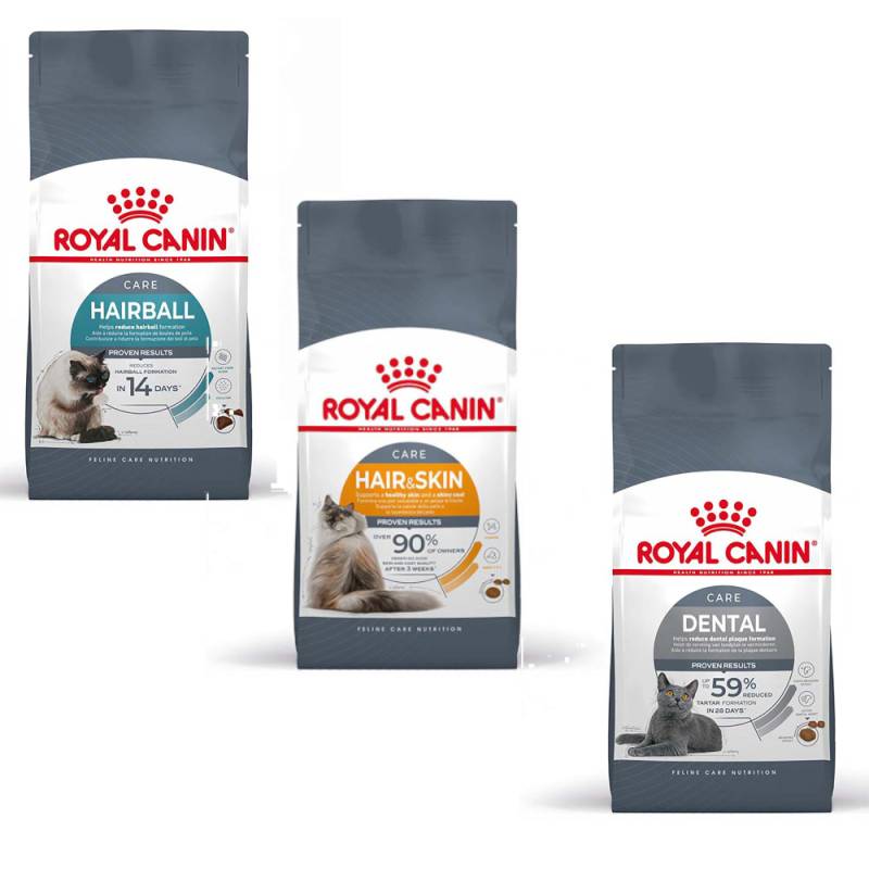 Royal Canin Probierpaket 3 x 400 g - Hairball + Hair & Skin + Oral Care Royal Canin Probierpaket 3 x 400 g - Hairball + Hair & Skin + Oral Care von Royal Canin Care Nutrition