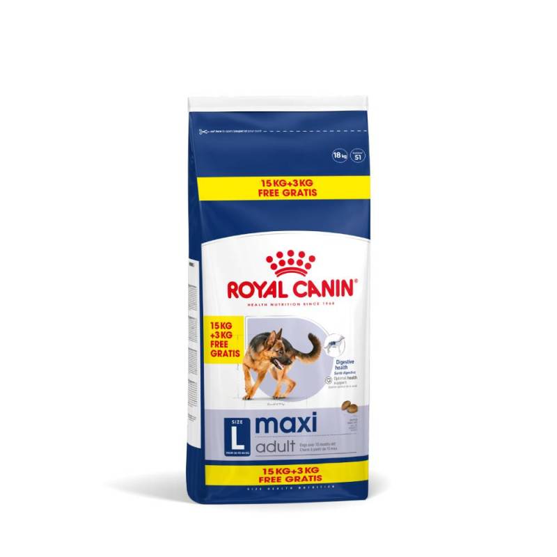 Royal Canin Maxi Adult - 15 kg + 3 kg gratis! von Royal Canin Size