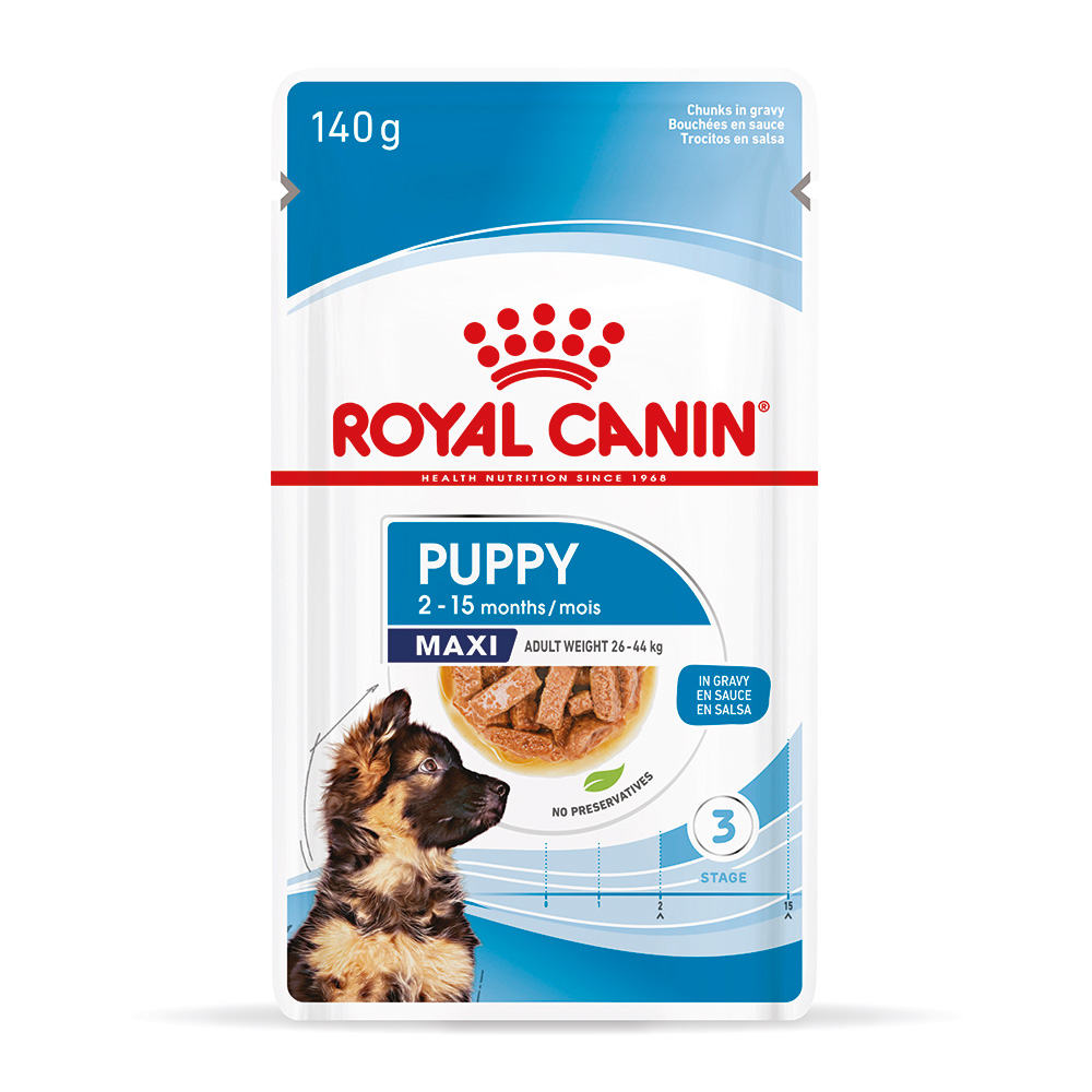 Royal Canin Maxi Puppy in Soße - Sparpaket: 40 x 140 g von Royal Canin Size