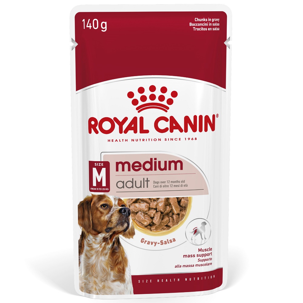 Royal Canin Medium Adult in Soße - Sparpaket: 40 x 140 g von Royal Canin Size