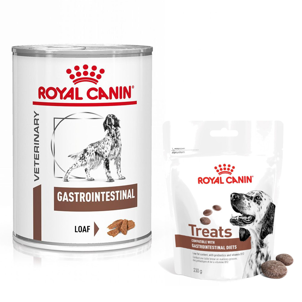 Royal Canin Veterinary Canine Gastrointestinal + 230 g Snack gratis! - Mousse (12 x 400 g) von Royal Canin Veterinary Diet