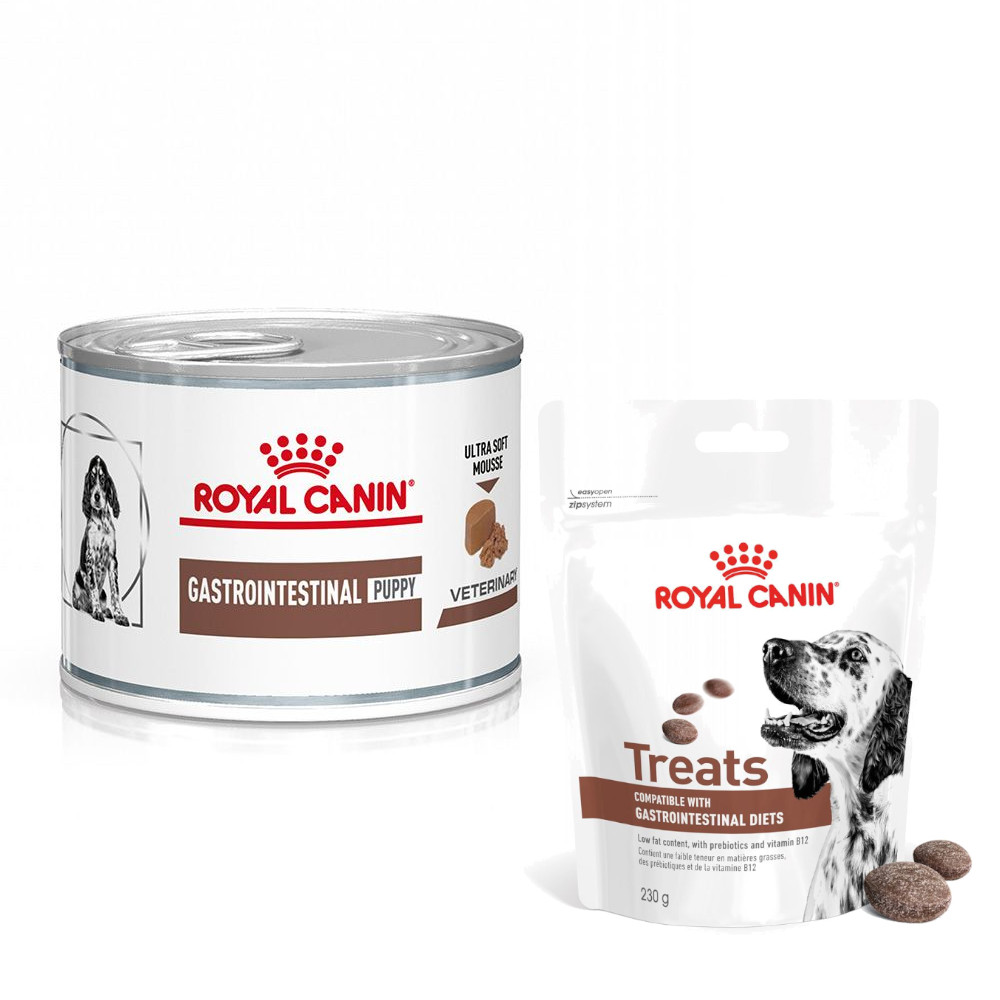 Royal Canin Veterinary Canine Gastrointestinal + 230 g Snack gratis! - Puppy Ultra Soft Mousse (12 x 195 g) von Royal Canin Veterinary Diet
