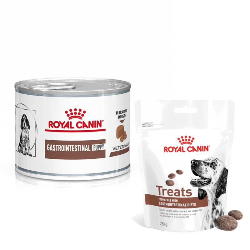 Royal Canin Veterinary Canine Gastrointestinal + 230 g Snack gratis! - Puppy Ultra Soft Mousse (12 x 195 g) von Royal Canin Veterinary Diet