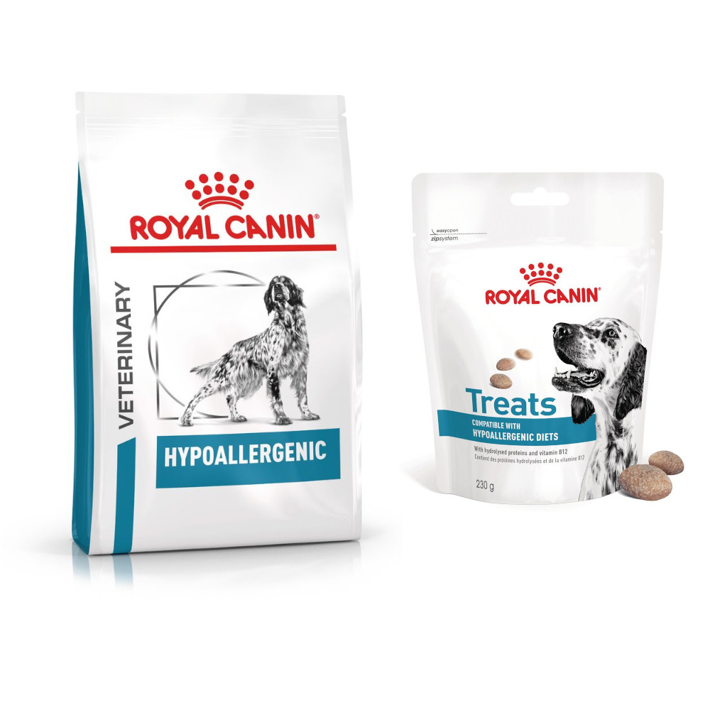 Royal Canin Veterinary Canine Hypoallergenic + 230 g Snack gratis! - Hypoallergenic 2 kg von Royal Canin Veterinary Diet