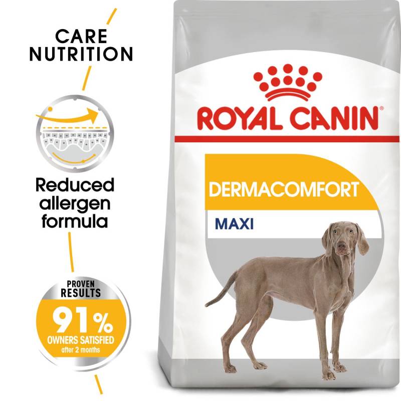 ROYAL CANIN DERMACOMFORT MAXI Trockenfutter für große Hunde mit empfindlicher Haut 3kg von Royal Canin