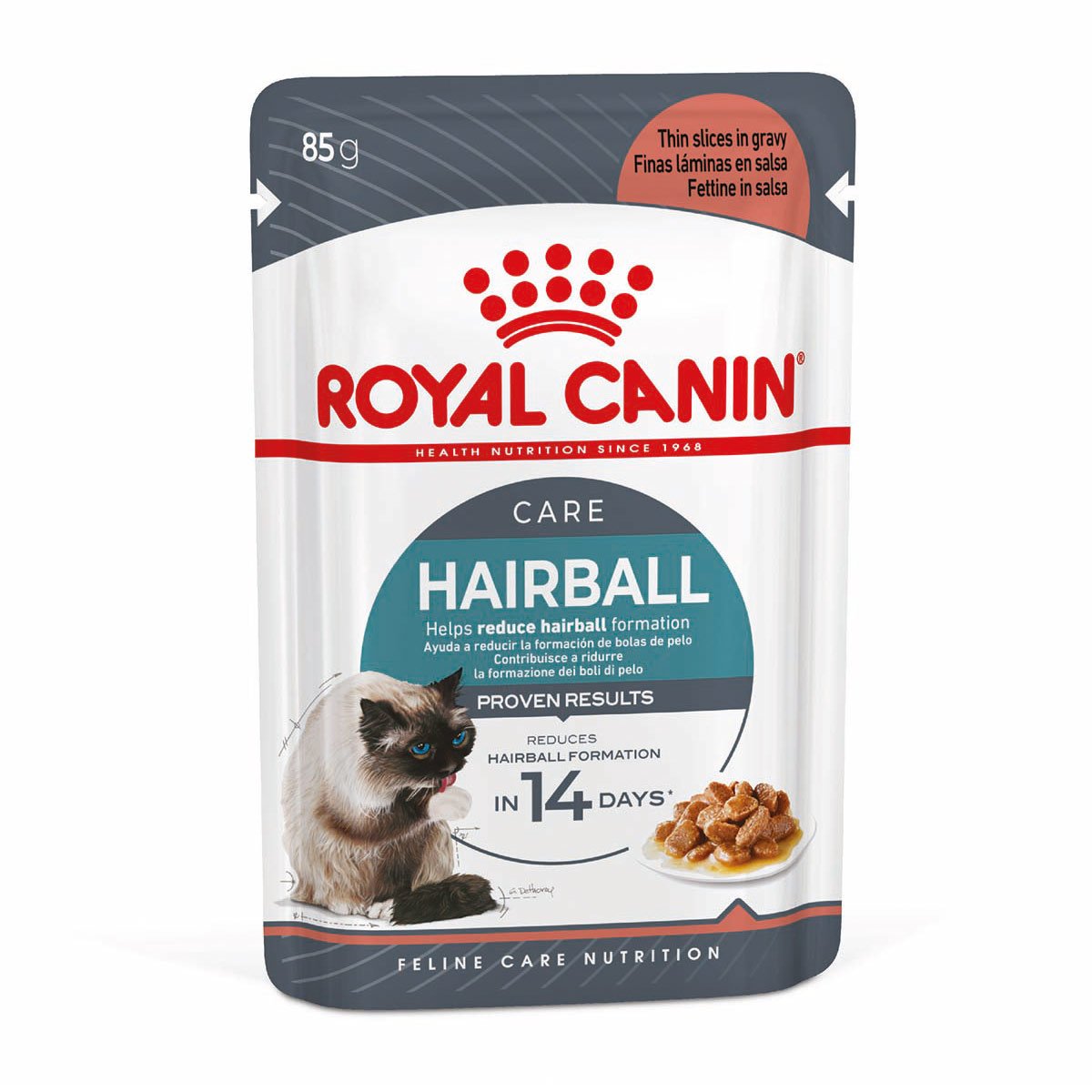 ROYAL CANIN HAIRBALL CARE Katzennahrung trocken gegen Haarballenbildung Gravy 48x85g von Royal Canin