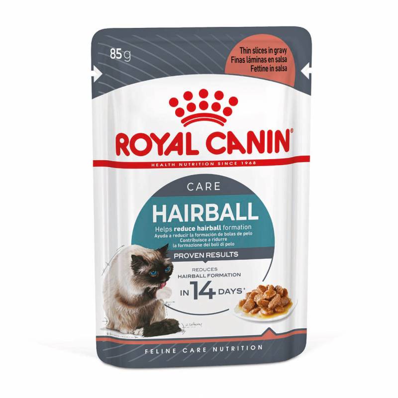 ROYAL CANIN HAIRBALL CARE Katzennahrung trocken gegen Haarballenbildung Gravy 48x85g von Royal Canin