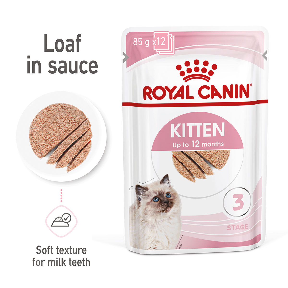 ROYAL CANIN KITTEN Nassfutter in Mousse für Kätzchen 48x85g von Royal Canin