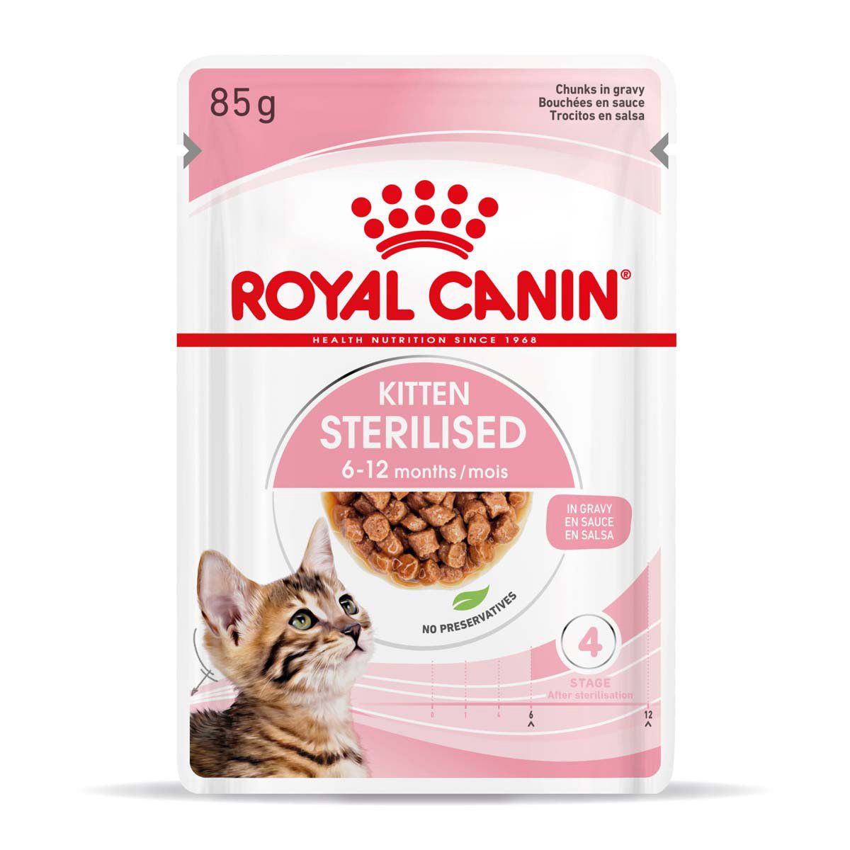 ROYAL CANIN KITTEN STERILISED in Soße Nassnahrung für kastrierte Kätzchen ab 6 Monaten 12x85g von Royal Canin