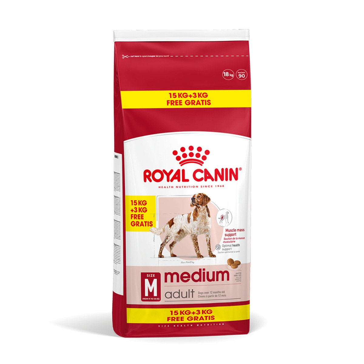 ROYAL CANIN MEDIUM Adult Trockenfutter für mittelgroße Hunde 15kg + 3kg ROYAL CANIN MEDIUM Adult Trockenfutter für mittelgroße Hunde 15kg + 3kg von Royal Canin