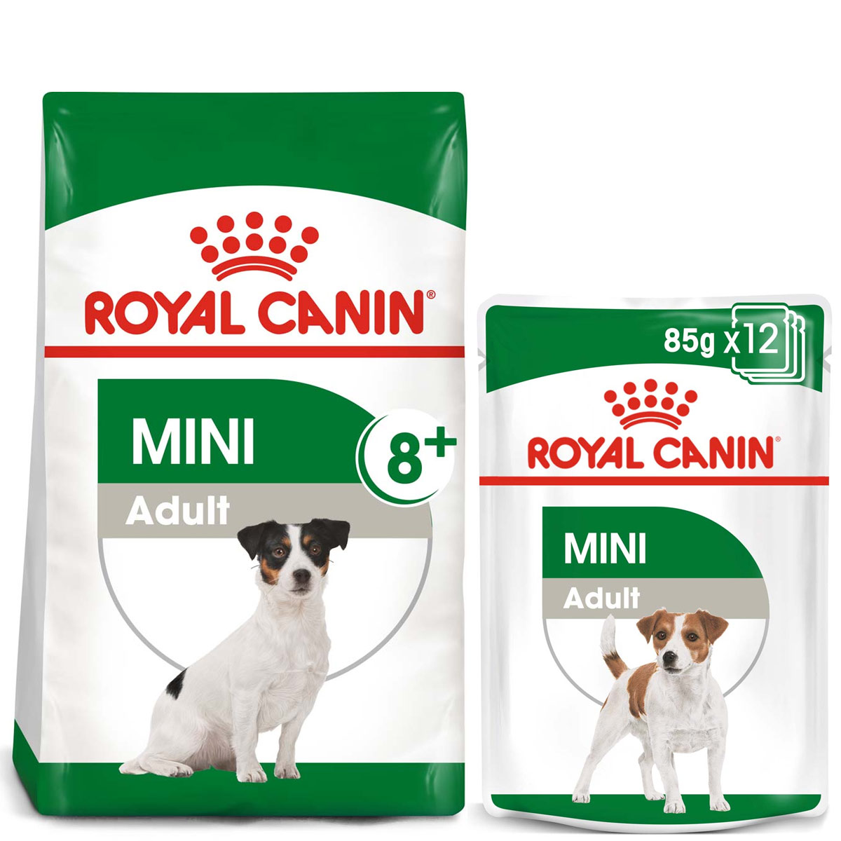 ROYAL CANIN MINI Adult 8+ 2kg + Mini Adult in Soße 12x85g von Royal Canin