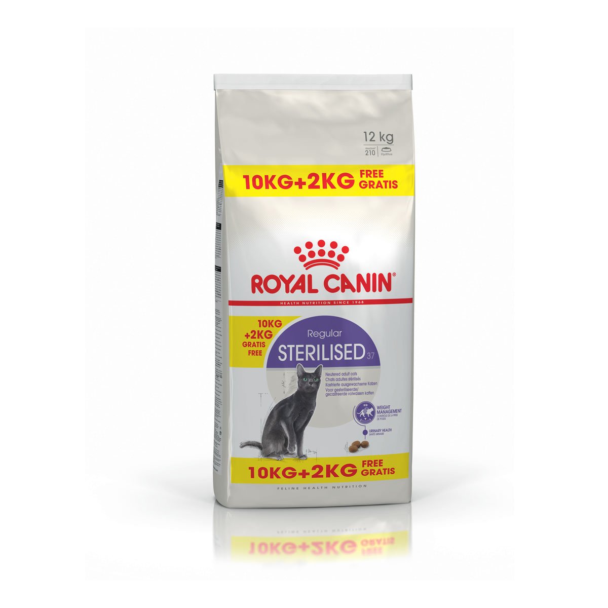 ROYAL CANIN STERILISED Trockenfutter für kastrierte Katzen 10kg+2kg gratis von Royal Canin