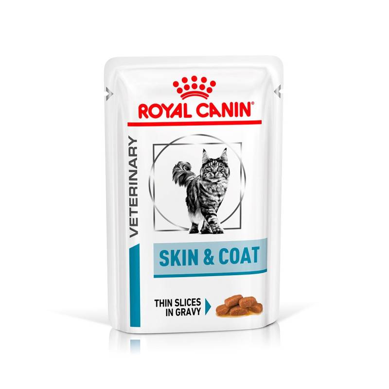 ROYAL CANIN Veterinary SKIN & COAT Nassfutter für Katzen 12x85g von Royal Canin