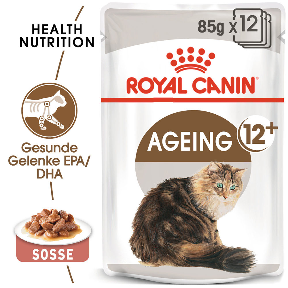 Royal Canin Ageing 12+ in Gravy Katzenfutter - Frischebeutel - 12 x 85 g Royal Canin Ageing 12+ in Gravy Katzenfutter - Frischebeutel - 12 x 85 g von Royal Canin