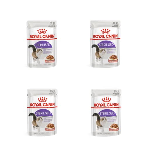 Royal Canin Feline Sterilised | 4er Pack | 4 x 12 x 85g | Alleinfuttermittel für kastrierte, ausgewachsene Katzen | Kleine Stückchen in Gelee | Ab dem 12. Monat Royal Canin Feline Sterilised | 4er Pack | 4 x 12 x 85g | Alleinfuttermittel für kastrierte, ausgewachsene Katzen | Kleine Stückchen in Gelee | Ab dem 12. Monat von Royal Canin