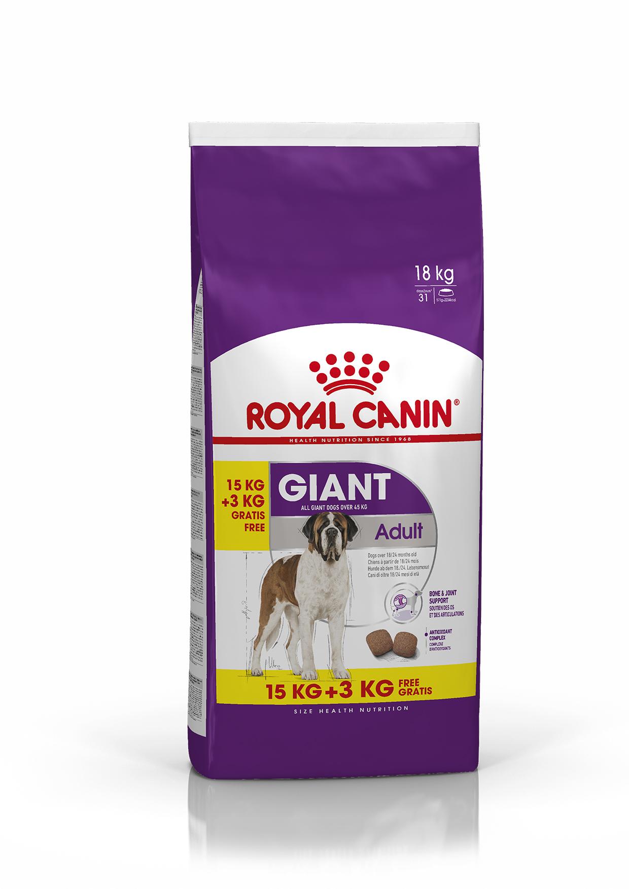 Royal Canin Giant Adult Hundefutter 15 + 3 kg Royal Canin Giant Adult Hundefutter 15 + 3 kg von Royal Canin