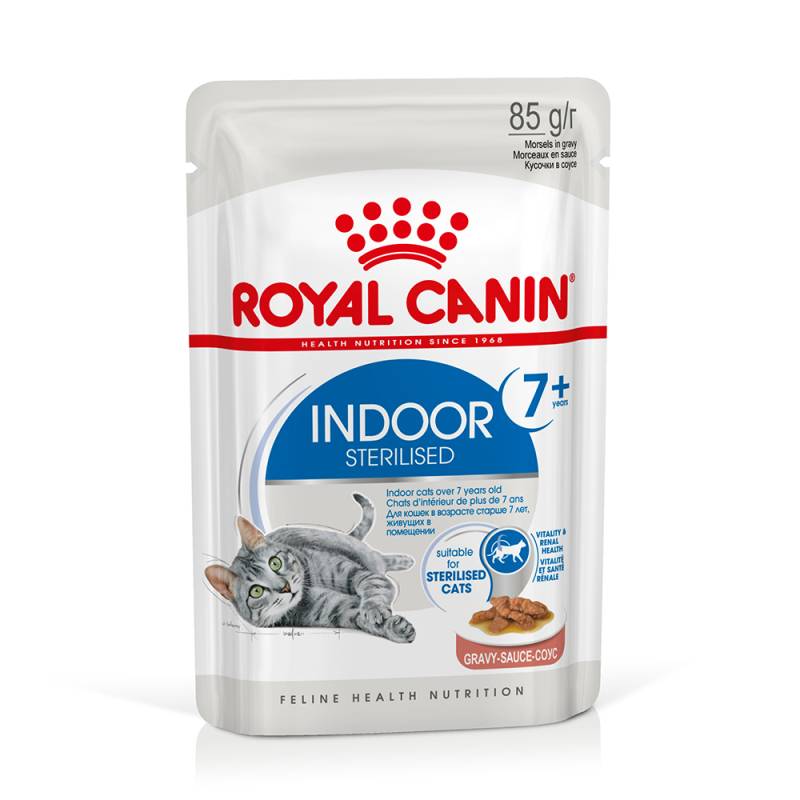 Royal Canin Indoor Sterilised 7+ in Soße - Sparpaket: 48 x 85 g von Royal Canin
