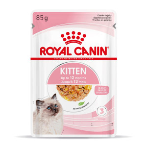 Royal Canin Kitten Nassfutter in Gelee für Kätzchen (85 g) 4 Kartons (48 x 85 g) von Royal Canin