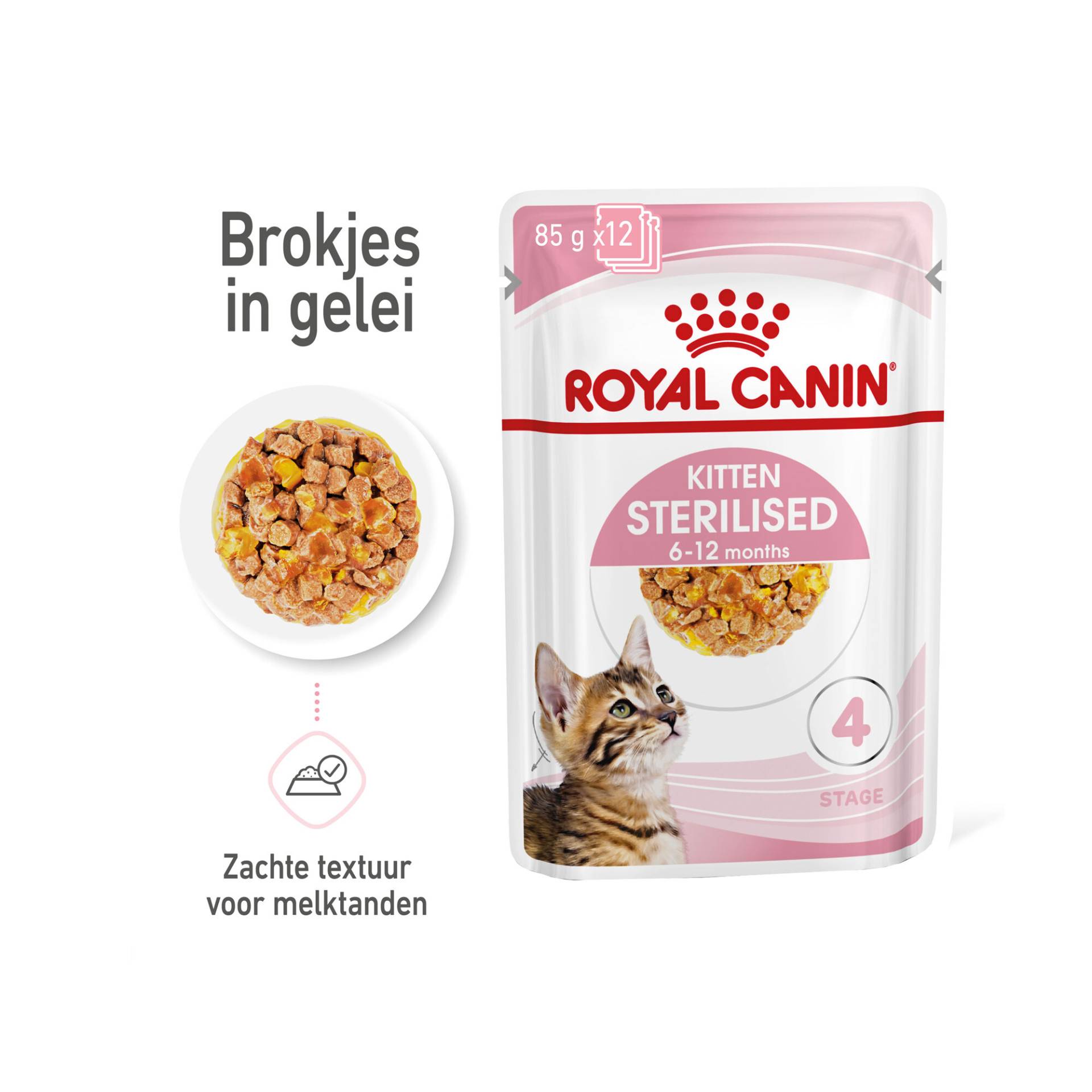 Royal Canin Kitten Sterilised Gelee - Beutel - 12 x 85 g Royal Canin Kitten Sterilised Gelee - Beutel - 12 x 85 g von Royal Canin