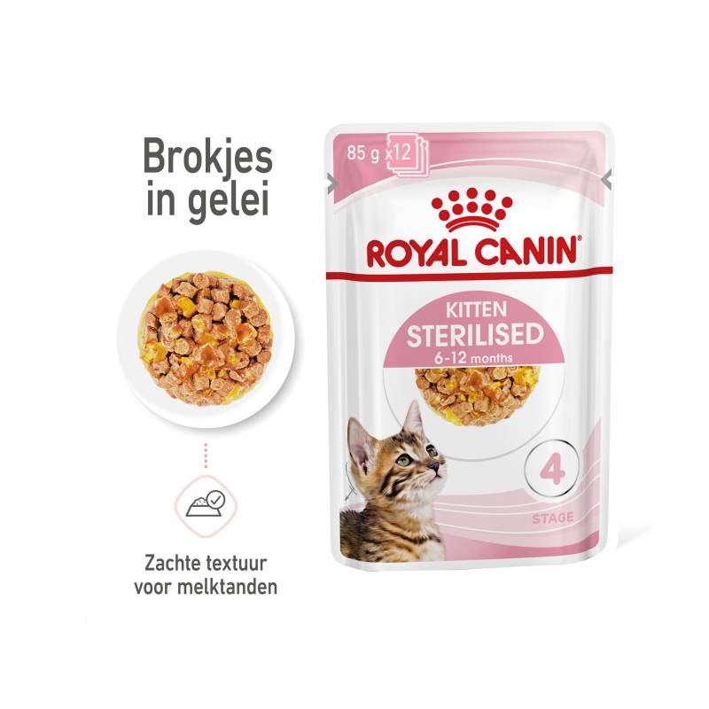 Royal Canin Kitten Sterilised Gelee - Beutel - 12 x 85 g von Royal Canin