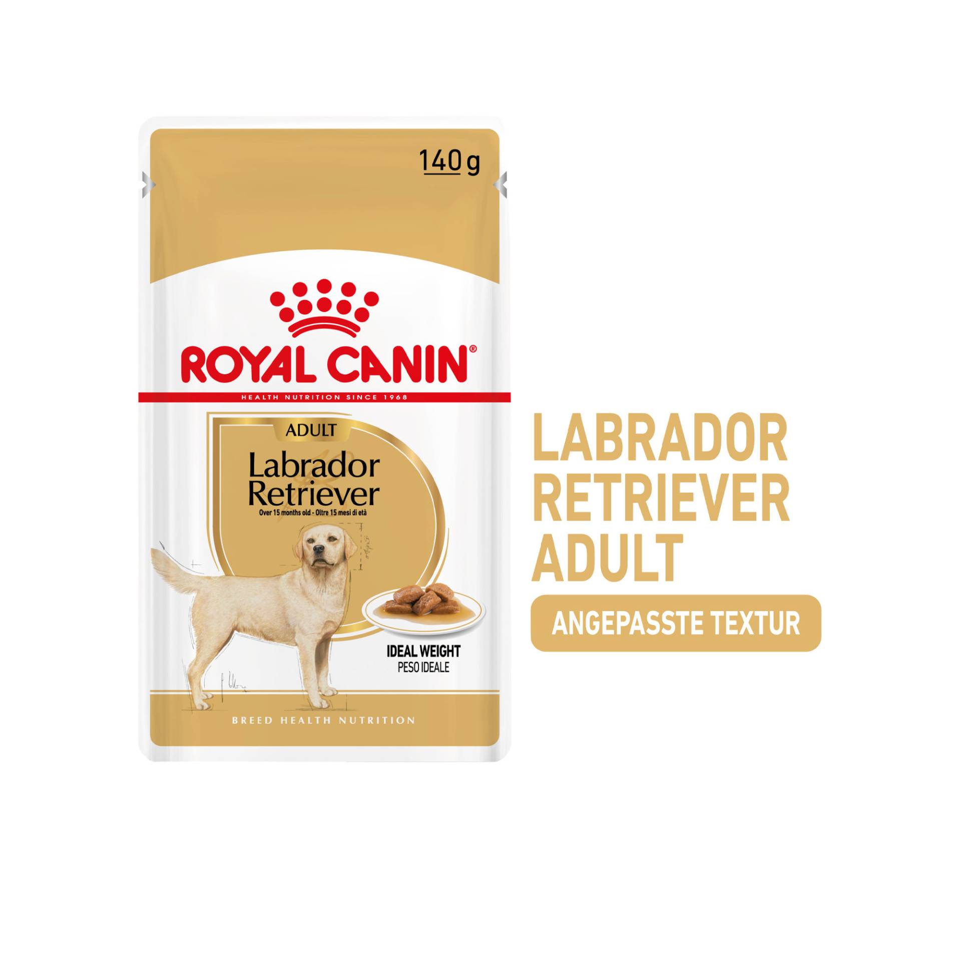 Royal Canin Labrador Retriever Adult Hundefutter - Frischebeutel - 10 x 140 g von Royal Canin