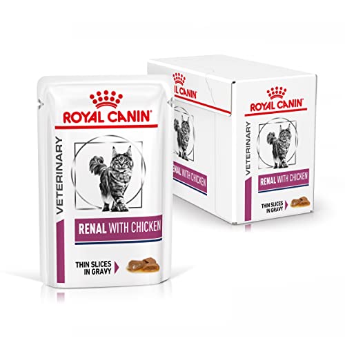 Royal Canin Veterinary Renal Chicken | 12 x 85 g | Diät-Alleinfuttermittel für ausgewachsene Katzen | Zur Unterstützung bei Nierenproblemen | Im Frischebeutel Royal Canin Veterinary Renal Chicken | 12 x 85 g | Diät-Alleinfuttermittel für ausgewachsene Katzen | Zur Unterstützung bei Nierenproblemen | Im Frischebeutel von ROYAL CANIN