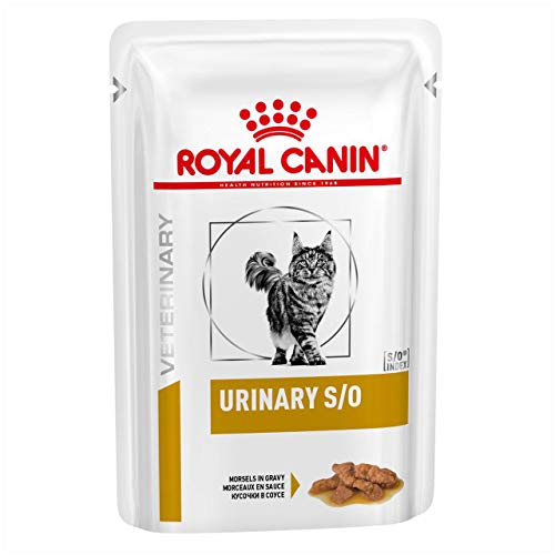 Royal Canin Veterinary Urinary S/O | 12 x 85 g | Diät-Alleinfuttermittel für Katzen | Zur Auflösung von Struvitsteinen | Niedriger RSS-Wert | Schmackhafte Häppchen in Soße von Royal Canin