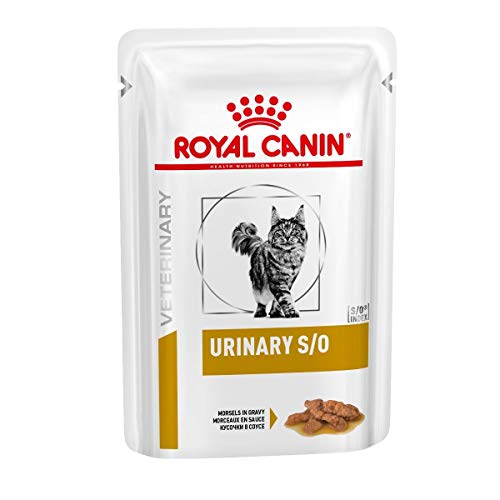 Royal Canin Veterinary Urinary S/O | 12 x 85 g | Diät-Alleinfuttermittel für Katzen | Zur Auflösung von Struvitsteinen | Niedriger RSS-Wert | Schmackhafte Häppchen in Soße von Royal Canin