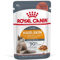 Sparpaket Royal Canin Pouch 24 x 85 g - Hair & Skin Care in Soße von Royal Canin