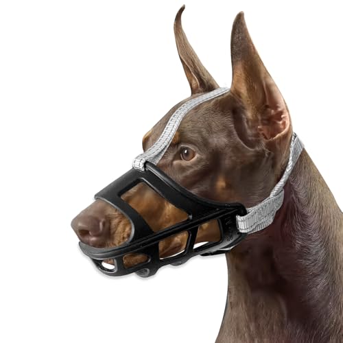 Korbmaulkorb ermöglicht Hecheln Trinken, robust, leicht, für kleine, mittelgroße und große Hunde, für Fellpflege, Trimmtraining (Schwarz, M) von Royal Claws